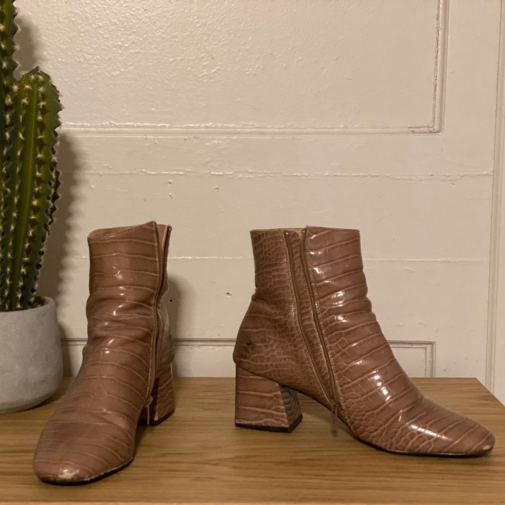 Faux Croc. Nordstrom Booties!